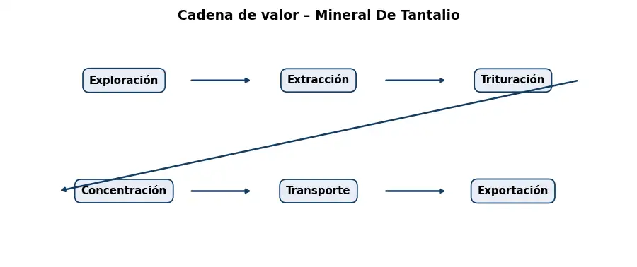Esquema: cadena de valor en el sector Mineria