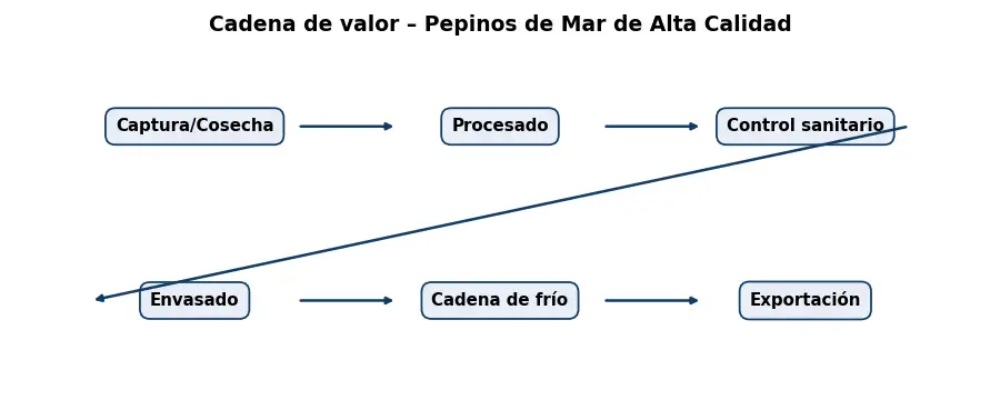 Esquema: cadena de valor en el sector Alimentacion