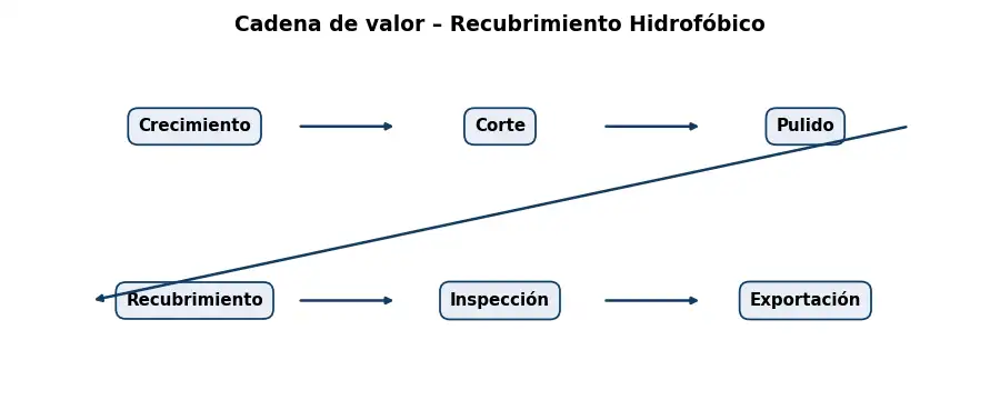 Esquema: cadena de valor en el sector Optica