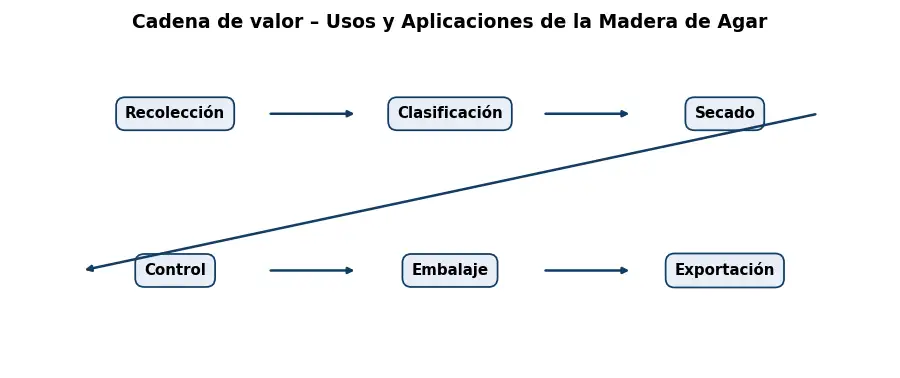 Esquema: cadena de valor en el sector Resinas y Maderas