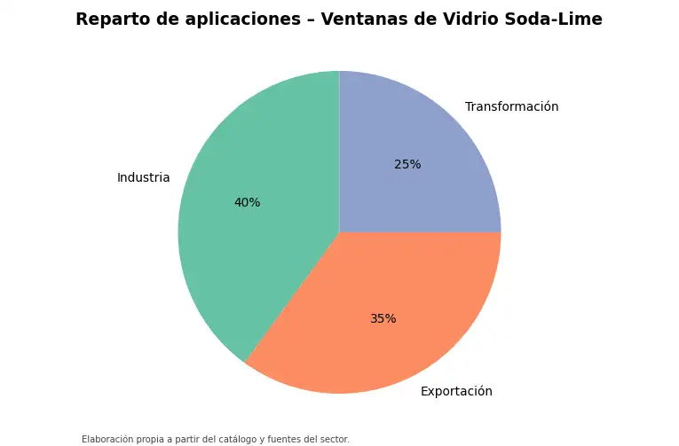 Gráfico: reparto orientativo de aplicaciones